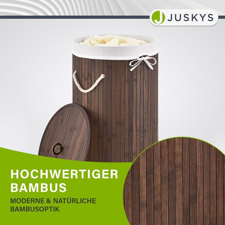 Bambus Wäschekorb Curly-Round