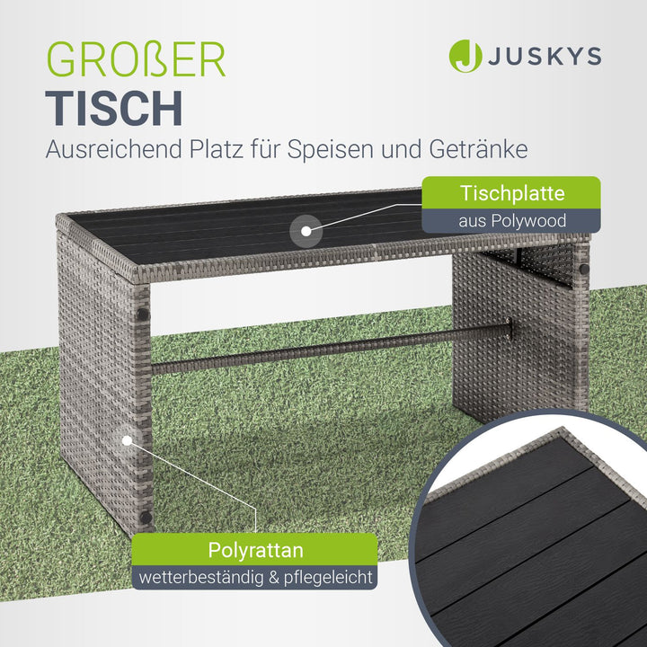 2in1 Polyrattan Gartenmöbel Jamaika