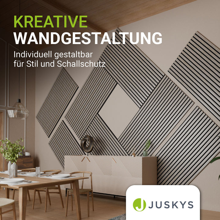 Akustikpaneele Holzoptik 4er Set