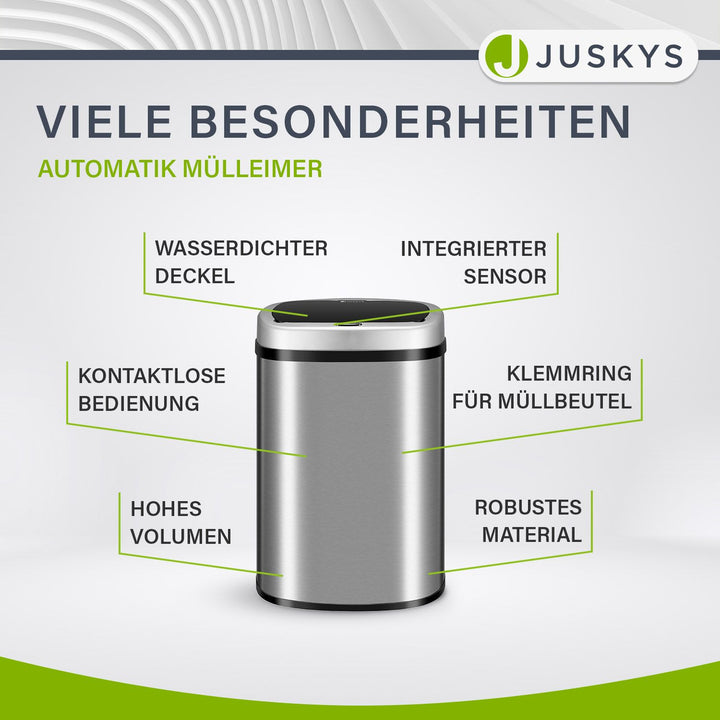 Rechteckiger Mülleimer mit Sensor