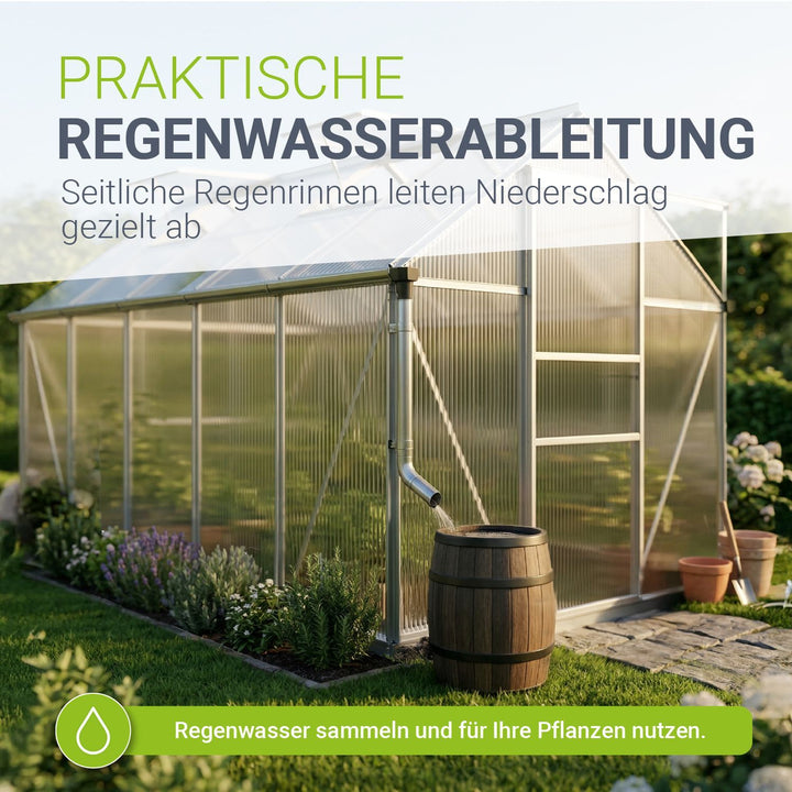 Aluminium Gewächshaus mit Fundament