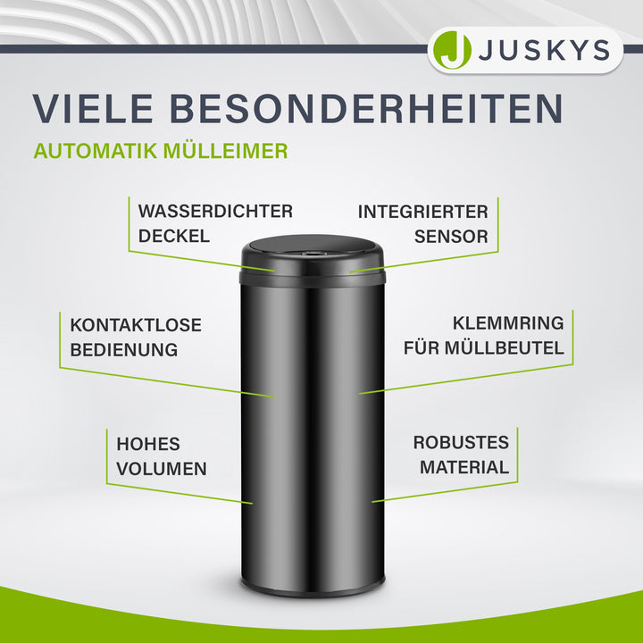 Runder Mülleimer mit Sensor
