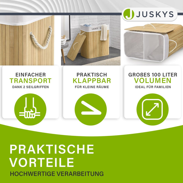 Bambus Wäschekorb Curly