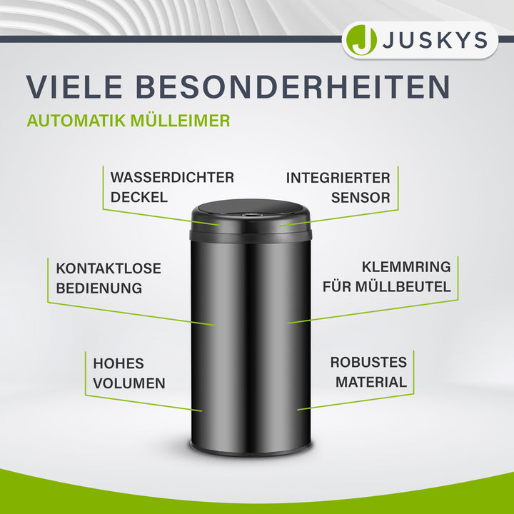 Runder Mülleimer mit Sensor