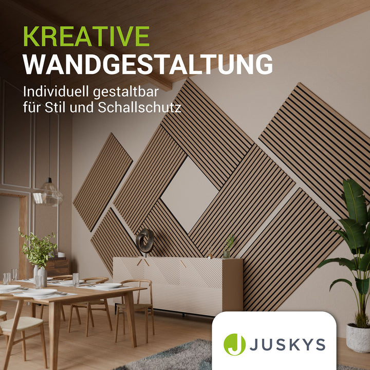 Akustikpaneele Holzoptik 4er Set