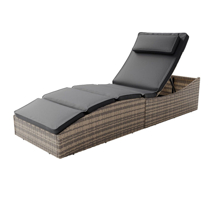 Faltbare Polyrattan Sonnenliege Lamia
