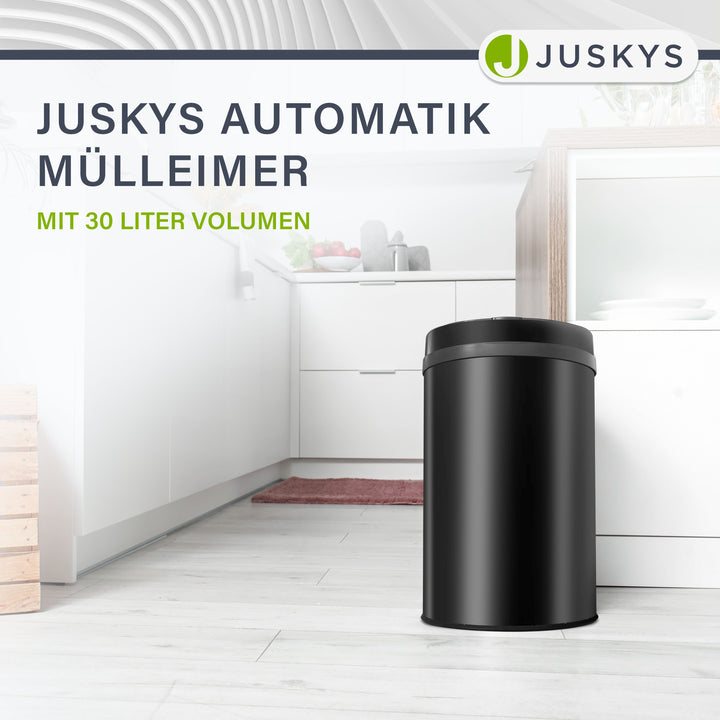 Runder Mülleimer mit Sensor