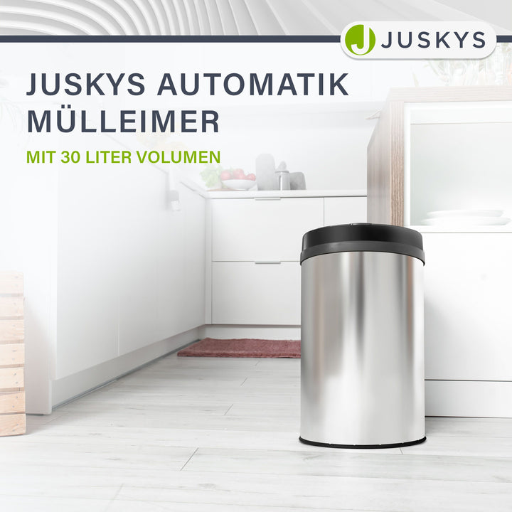 Runder Mülleimer mit Sensor