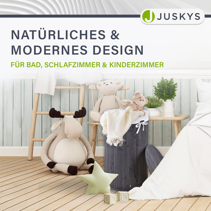 Bambus Wäschekorb Curly-Round