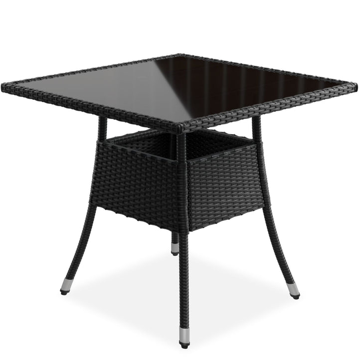 Eckiger Polyrattan Gartentisch Yoro