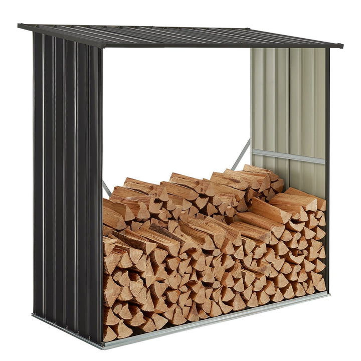 Holzunterstand Metall Enno