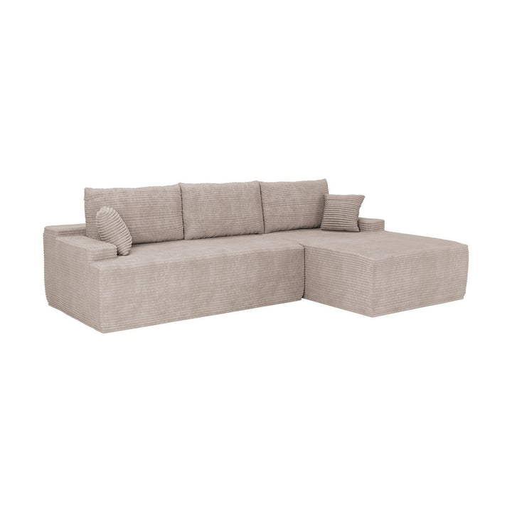 Sofa Coredo mit Cord Bezug & Dekokissen