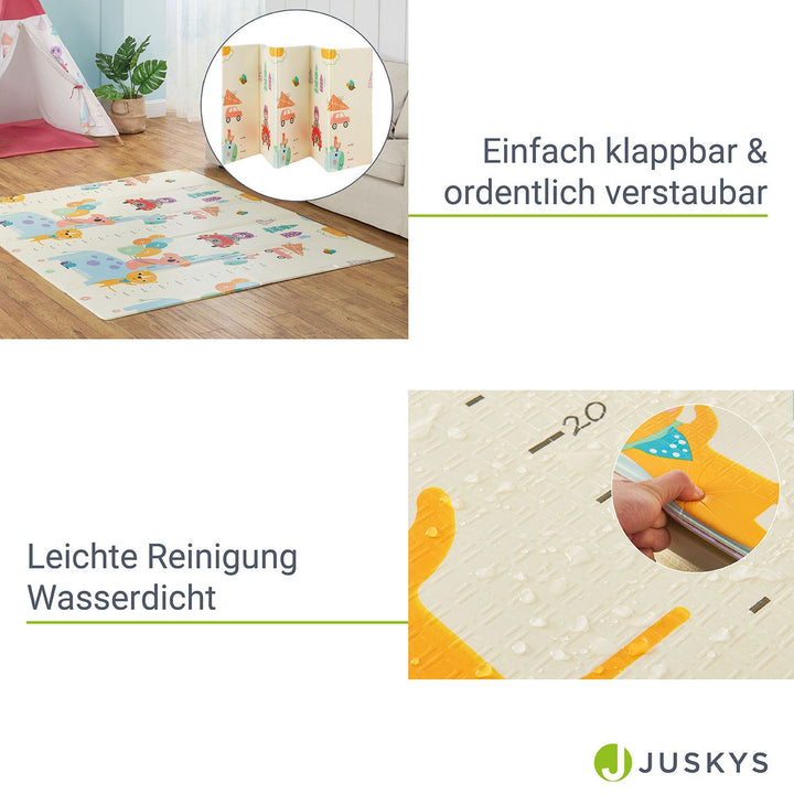 Spielmatte 180 x 200 cm mit diversen Tiermotiven